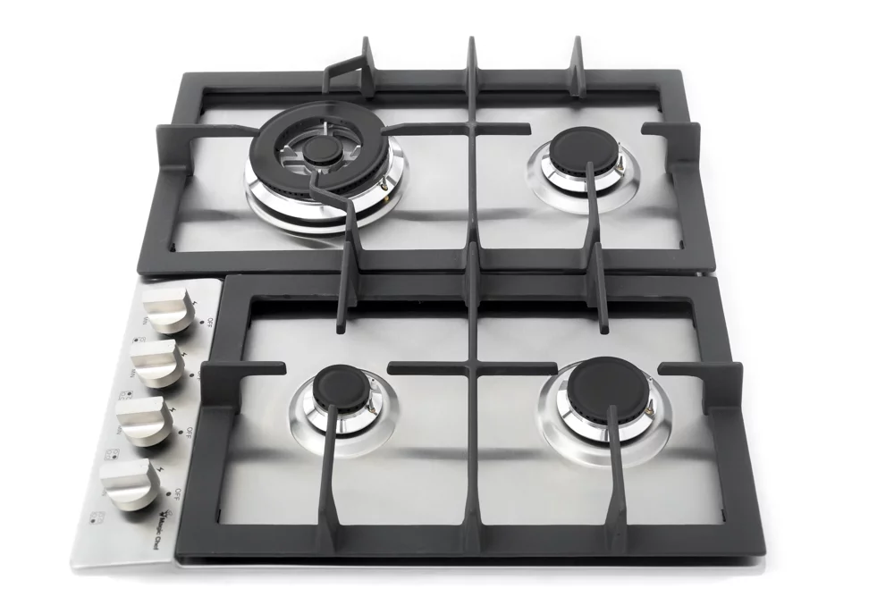 Magic Chef 24 Inch Gas Cooktop with 4 Burners, Stainless Steel