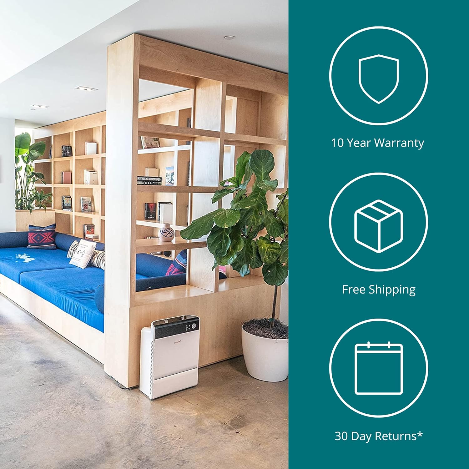 Oransi Air Purifiers for Home Large Room, Office, 600 Sq Ft Coverage HEPA & Carbon Filter Removes 99%+