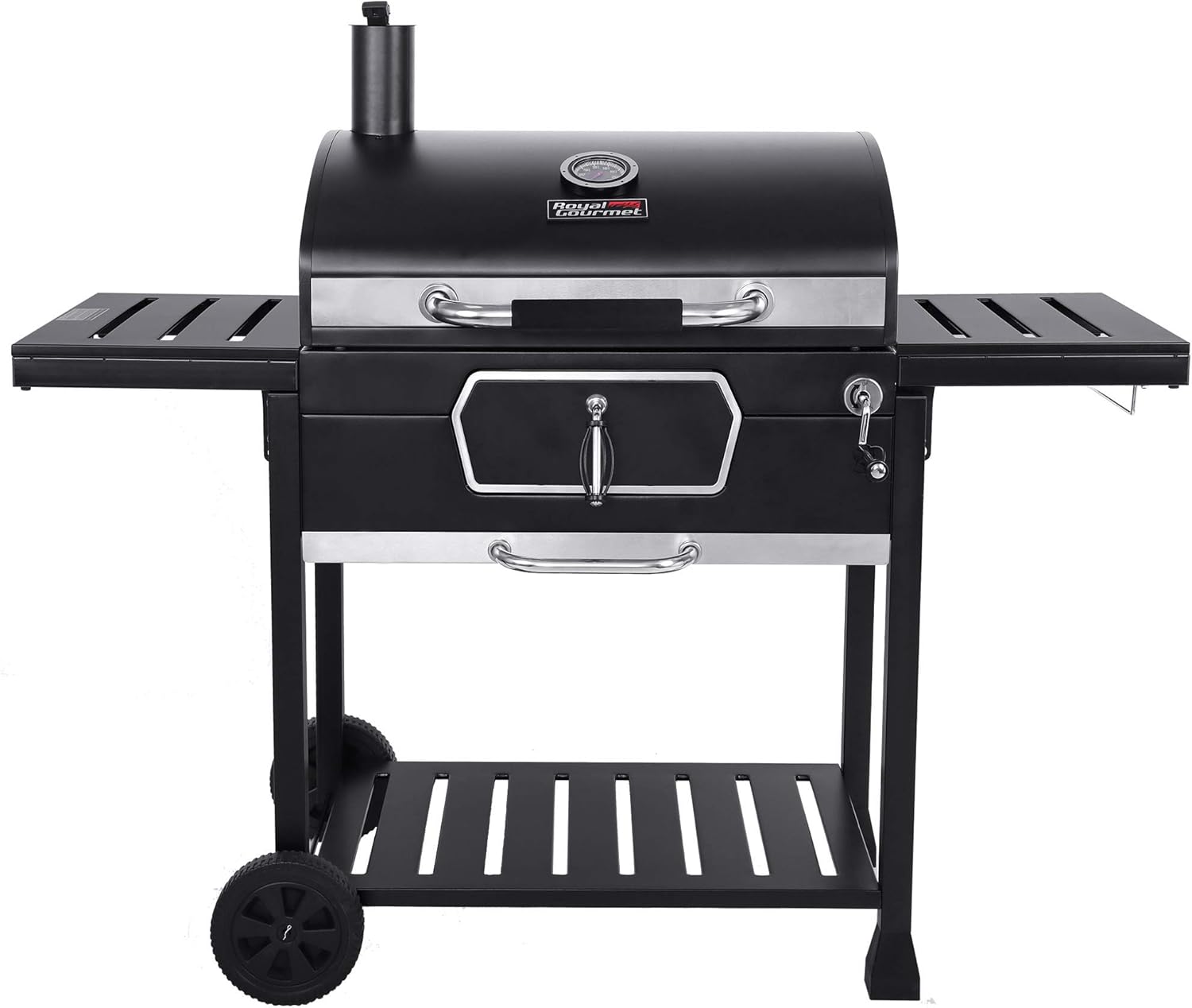 Royal Gourmet CD2030AN 30-Inch Charcoal Grill, Deluxe BBQ Smoker Picnic Camping Patio Backyard Cooking, Black