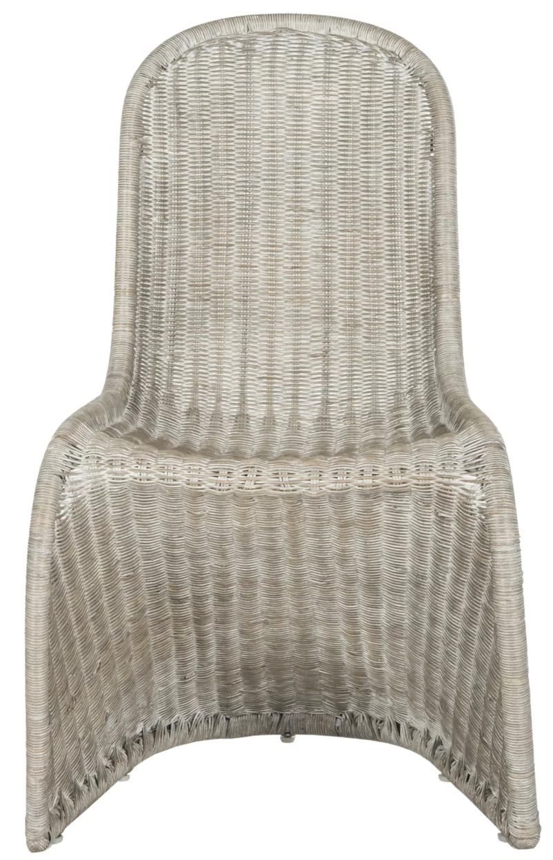 SAFAVIEH Tana Wicker Side Chair Antique / Grey