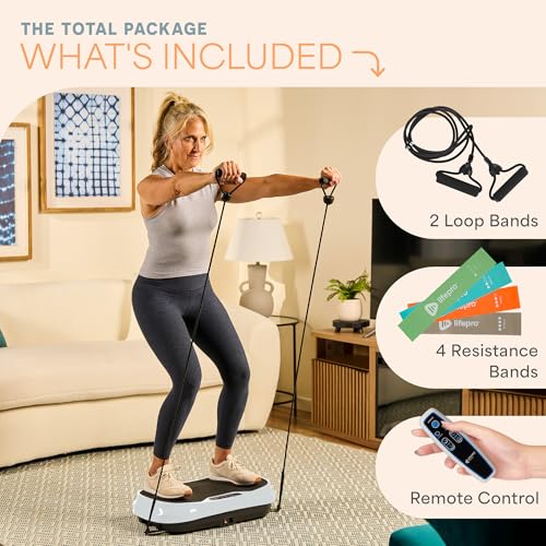 LifePro Waver Mini Vibration Plate Exercise Machine – Portable Full Body Vibration Platform for Home & Travel Workouts, Weight Loss
