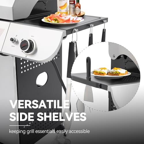 Royal Gourmet SG5002 5 Burner Propane Gas Grill with Side Burner & Sear Burner, Stainless Steel Gas Grill with 61