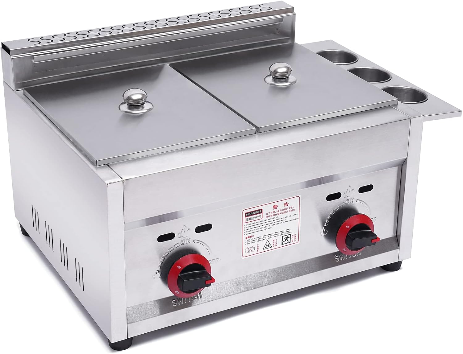 Commercial Countertop Gas Fryer Deep Fryer Petroleum Gas LPG With 6L* 2 Baskets