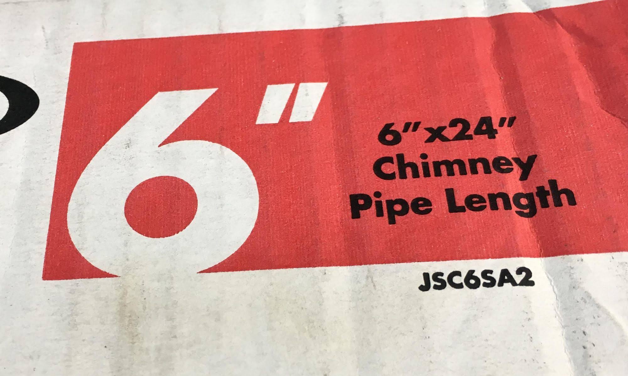 Supervent JSC6SA2 6x22 x 24x22 Stainless Steel Insulated Stove Chimney Pipe