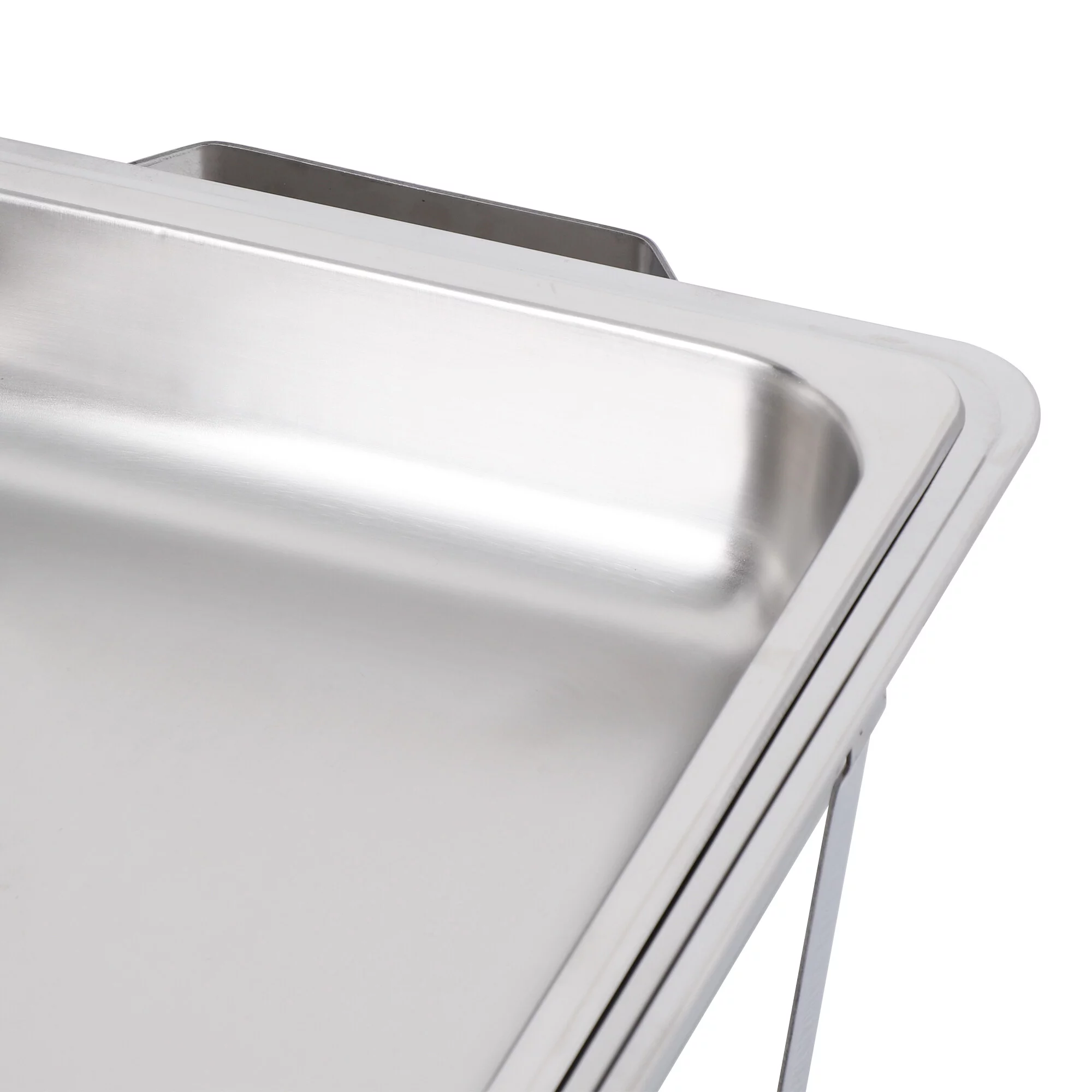 ZenSports 4 Pack 8QT Chafing Dish Full Size Buffet Set Stainless Steel Food Warmer W/ Water Pan, Silver