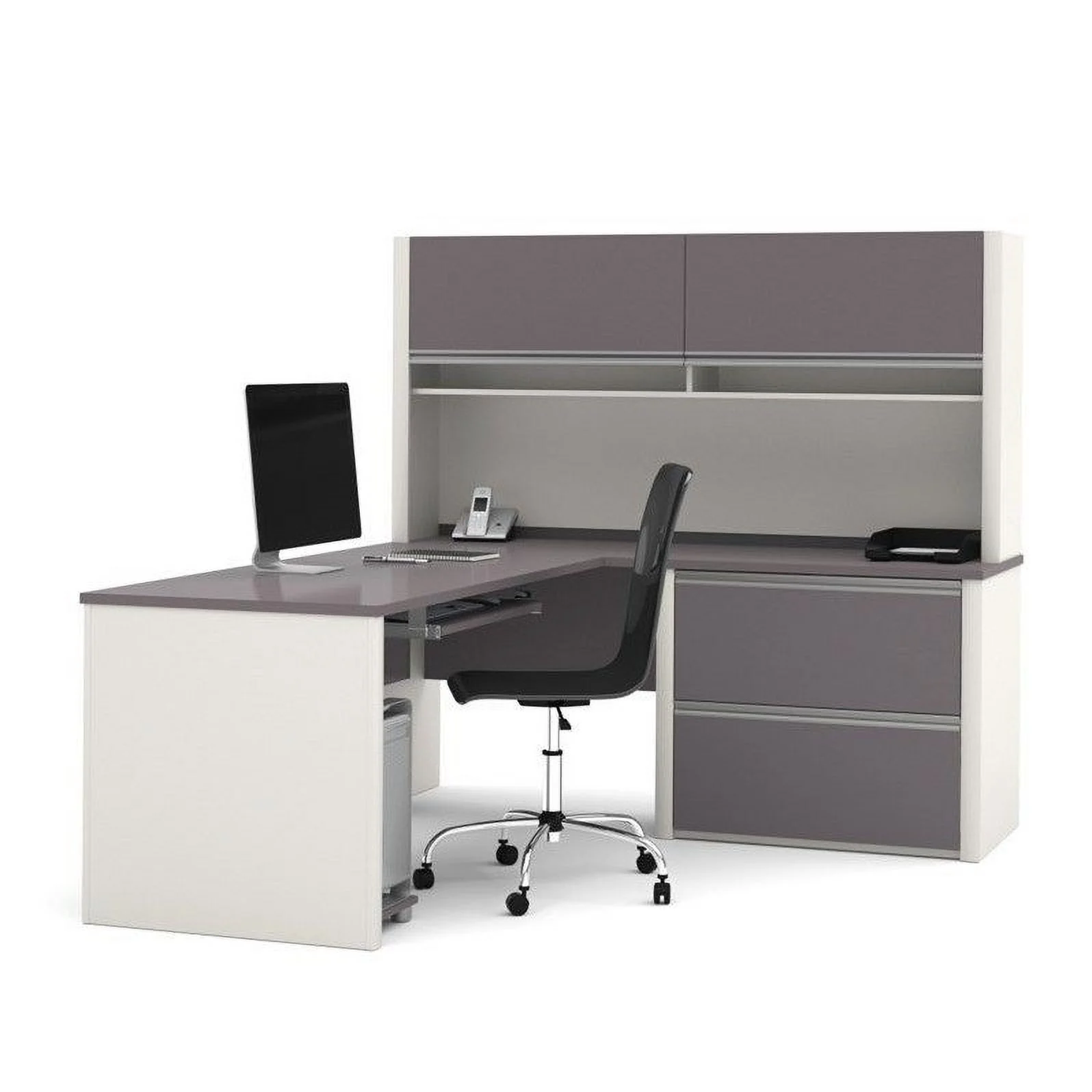 Bestar Connexion L-Shaped Workstation, Multiple Colors