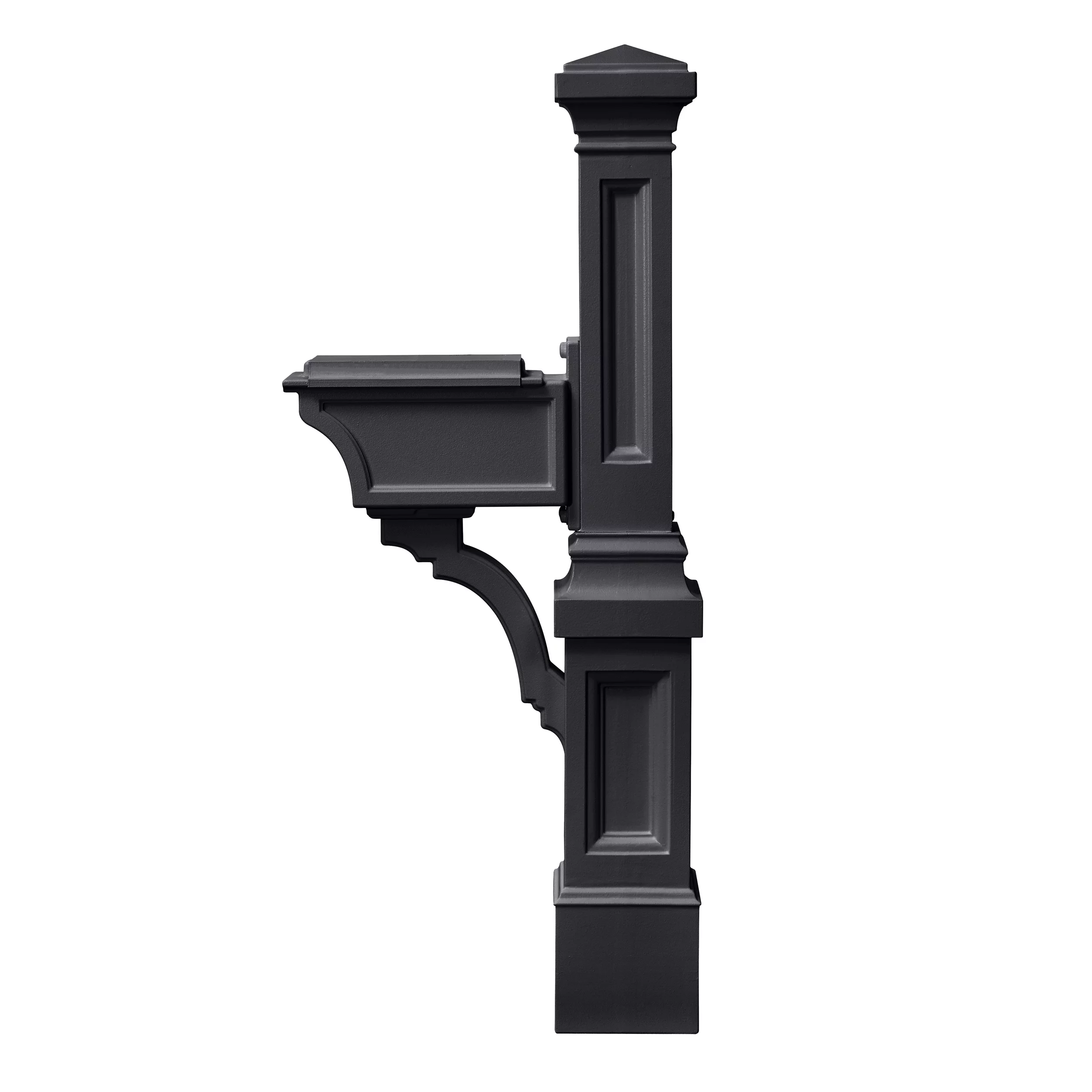 Step2 Atherton 59" Onyx Black Plastic Mailbox Post Kit