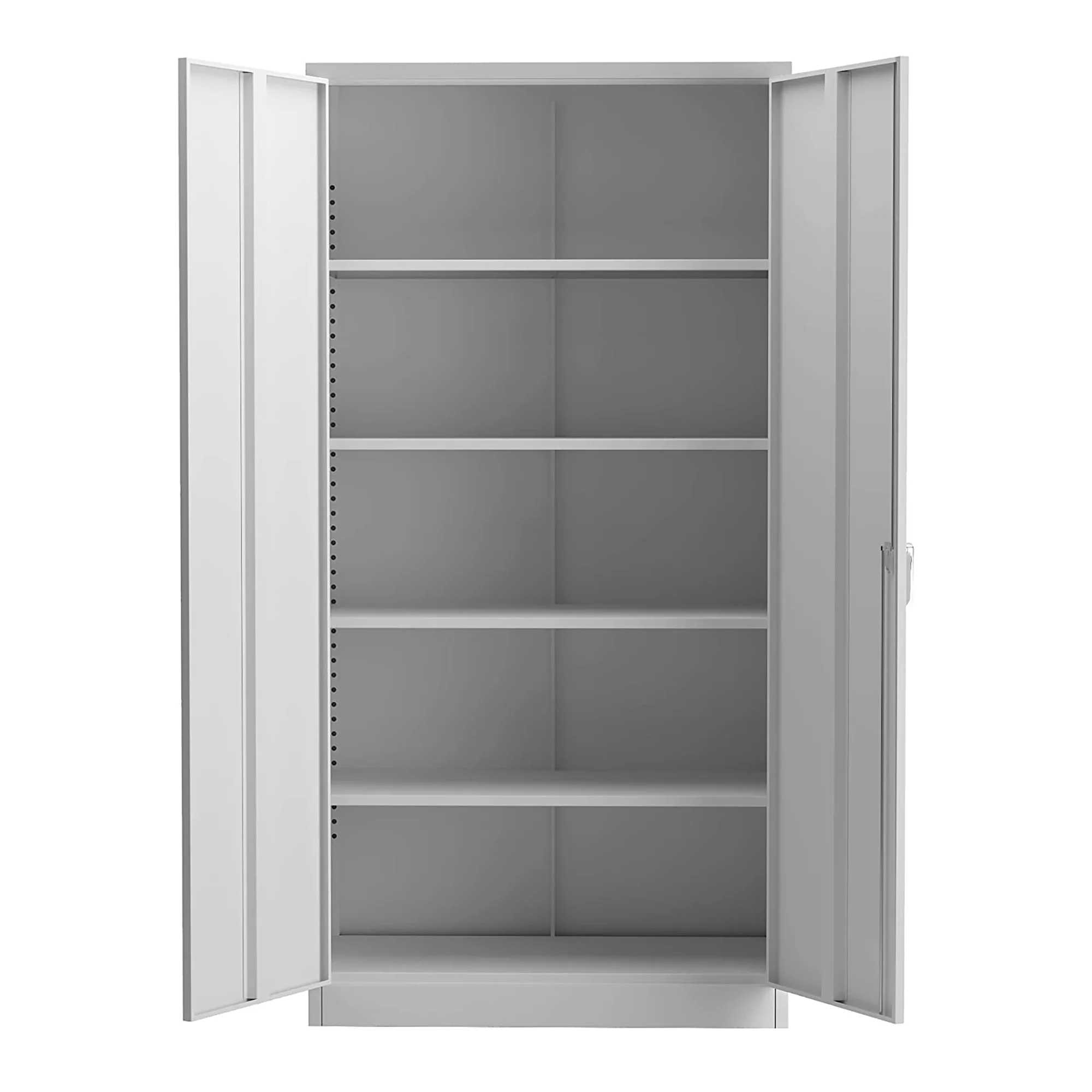 Aobabo 72 Inch Locking Storage Cabinet w/ Adjustable Shelves, Gray