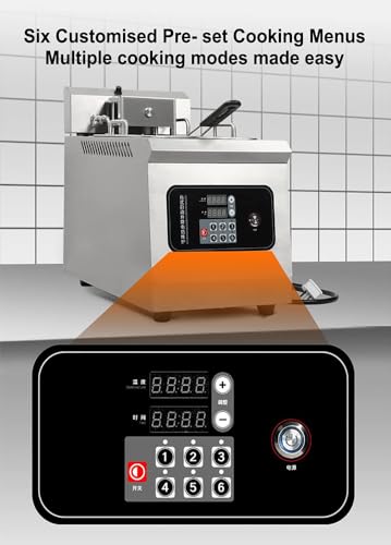 KK-GAL Automatic lifting deep fryer, Electric Commercial Counter-top Deep Fryer tank, French Fries Frying Machine, Professional Timable deep fryer