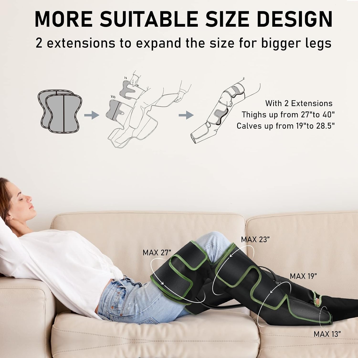 QUINEAR Leg Massager with Heat and Compression