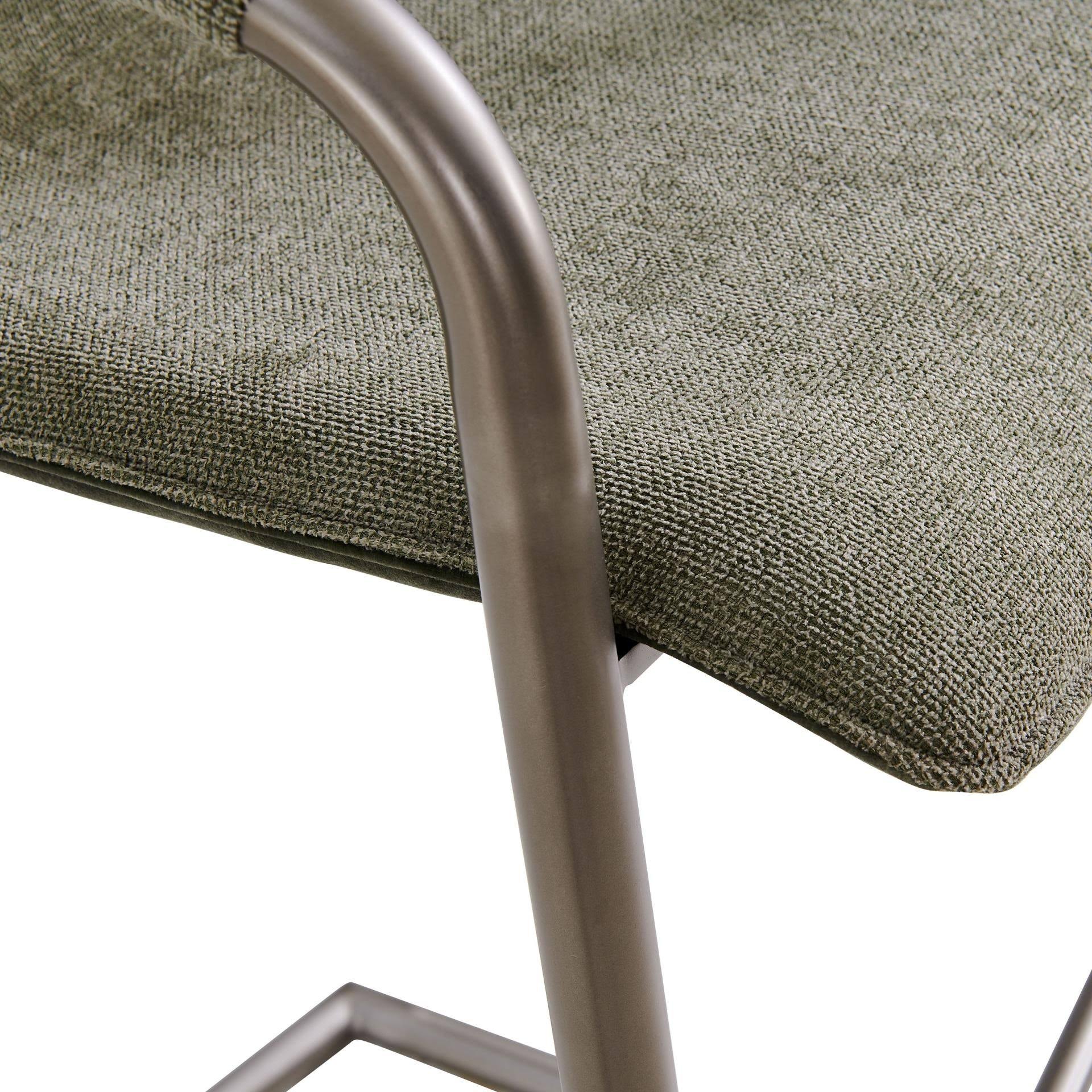 New Pacific Direct Indy Fabric Bar Stool - Sage Green/Velvet Green
