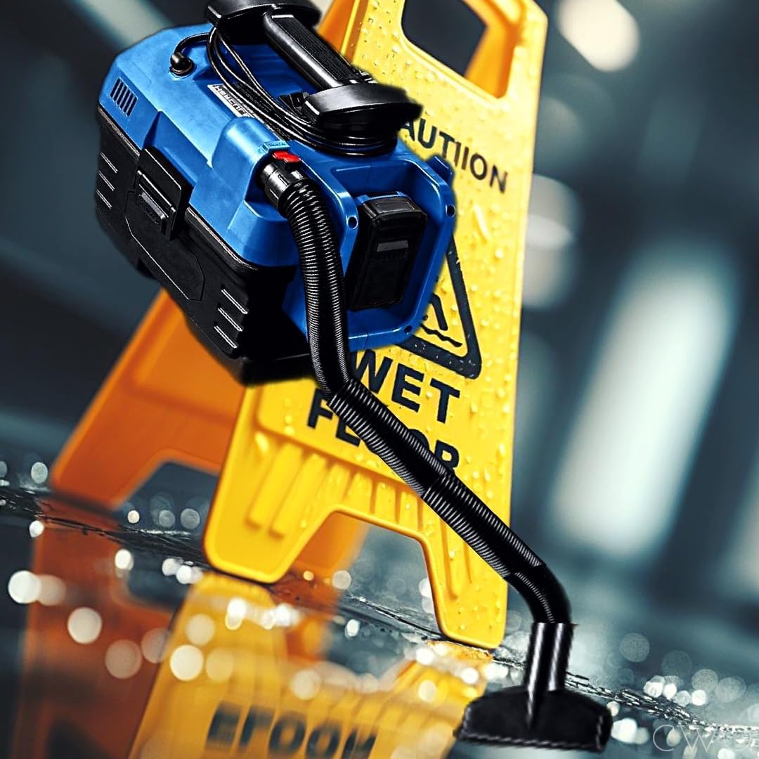 Dual Power 2 Gallon Wet/Dry Portable Vacuum Compatible with Hercules - Tool Only - Run on 120 Volt AC or 20 Volt Lithium Battery