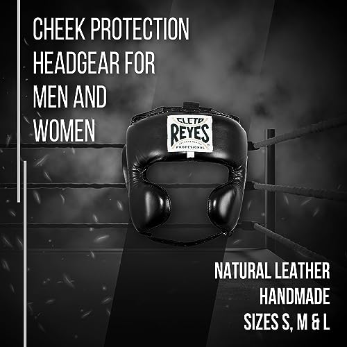 CLETO REYES Boxing Headgear with Cheek Protection for Men and Women, Protective Head Guard Face Saver, Sparring Fighting