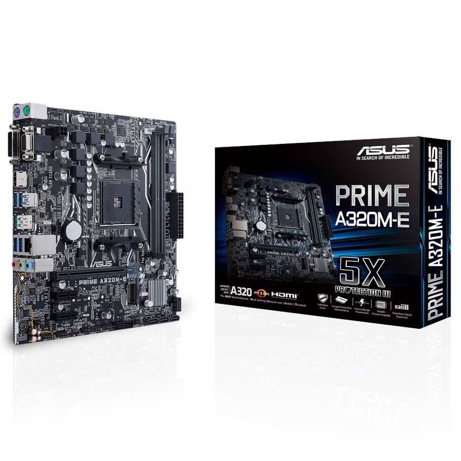 Asus Prime A320M-E AMD A320 Socket AM4 Micro ATX Motherboard