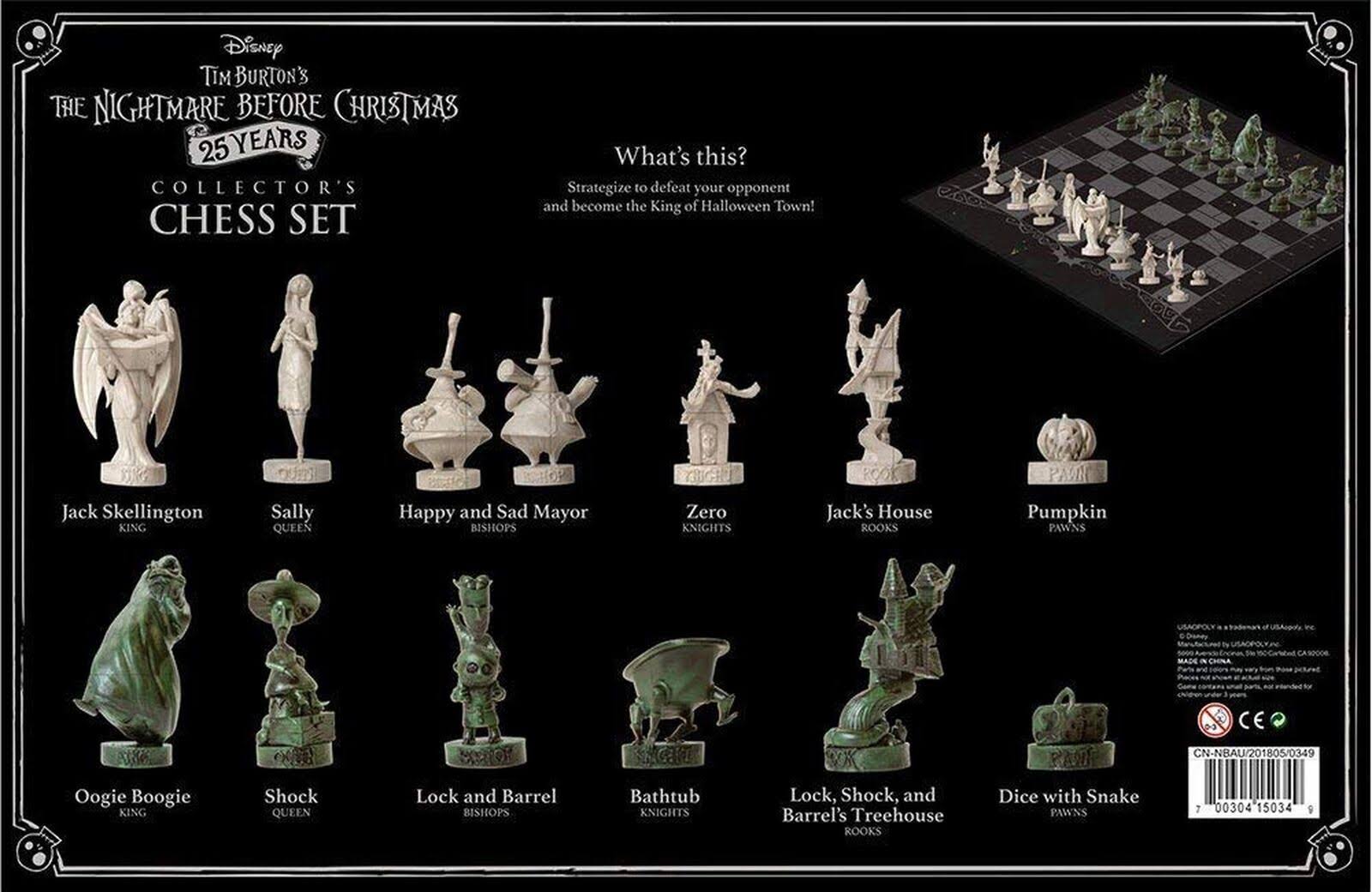The Nightmare Before Christmas 25 Years Collector&s Chess Set