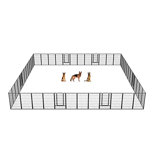 FXW Rollick Dog Playpen for Yard, RV Camping, 32 inch 16 Panels for Small and Medium Dogs│Patented