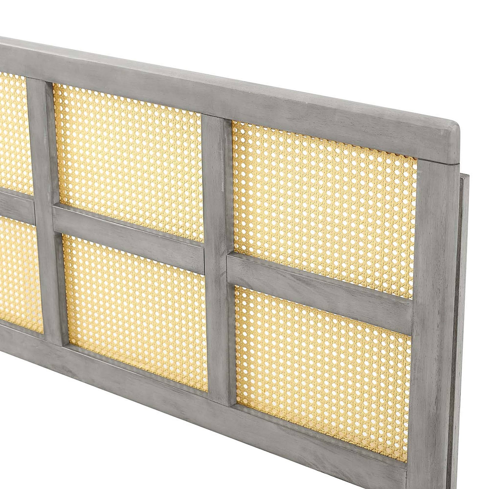 Ramona Modern Queen Size Grey Wooden Headboard
