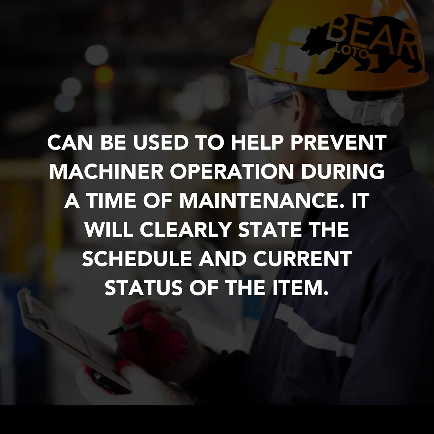 BearLOTO Safety Equipment Inspection Notice - Hazard & Accident Prevention Tag - Multipurpose