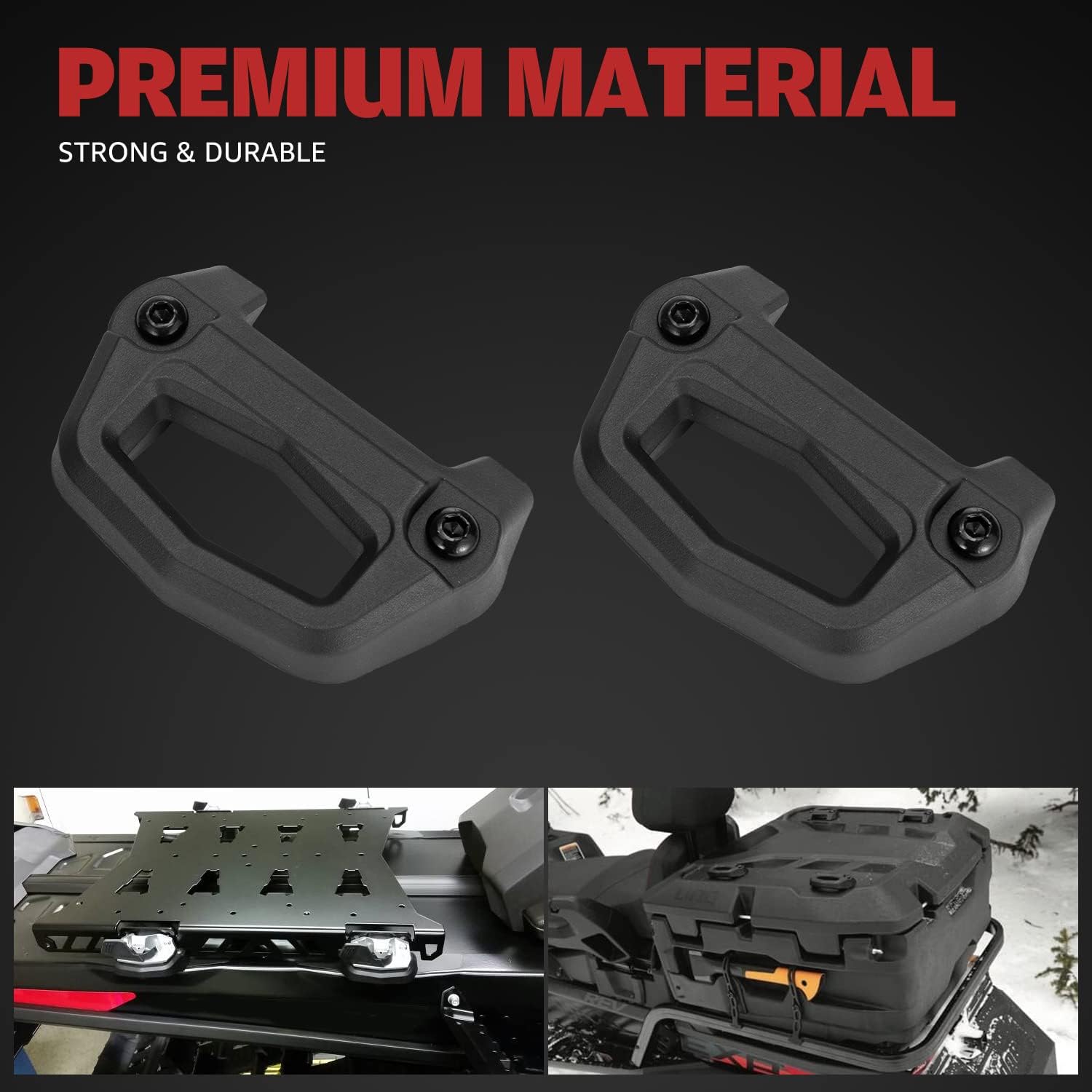 HAKA TOUGH LinQ Cargo Base Kit Brackets with Hardware for Ski-Doo, Sea-Doo ,Can Am LinQ Adapter Accessories,Replace OEM # 860201806 (Pair)