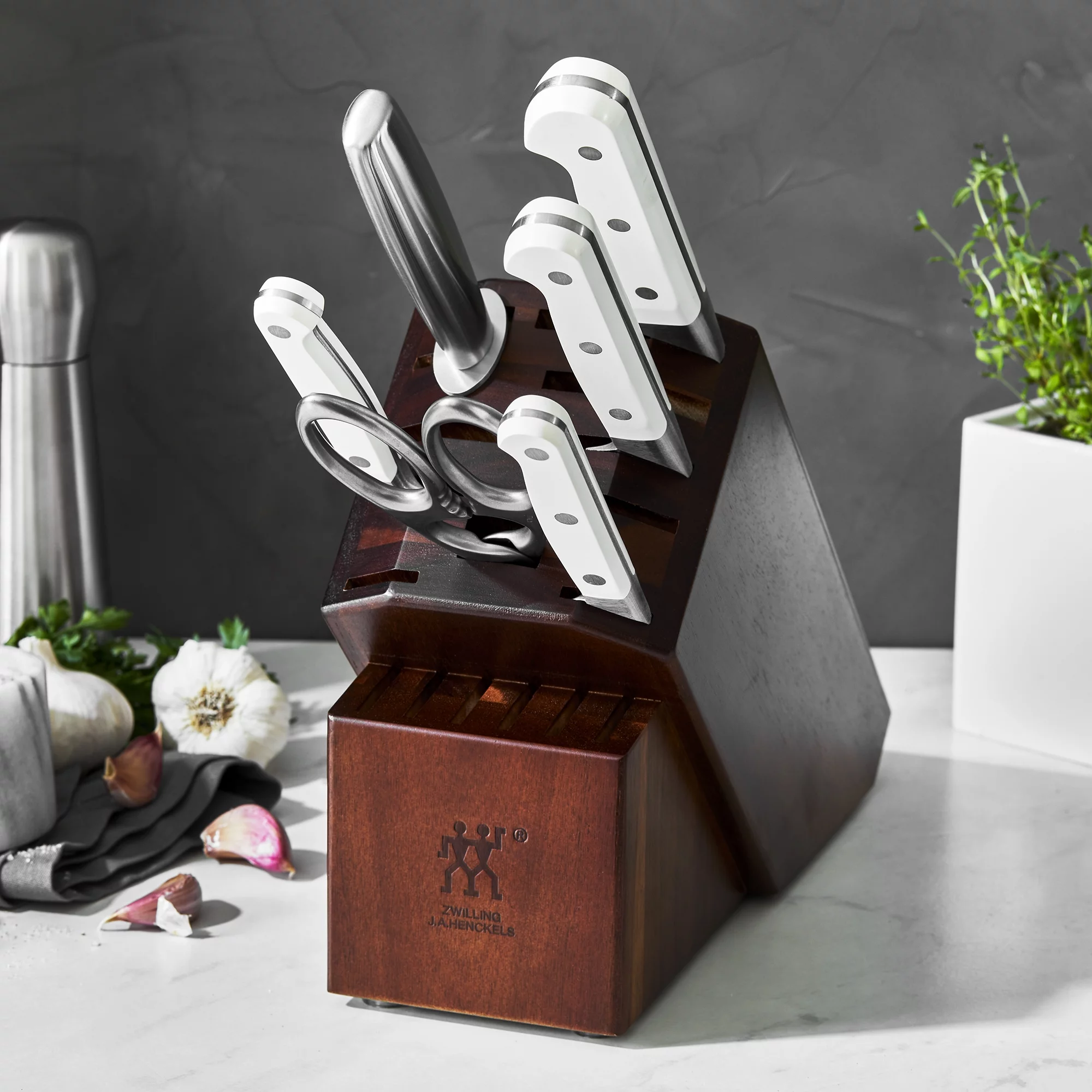 ZWILLING Pro Le Blanc 7-pc Knife Block Set - Radiant Selections
