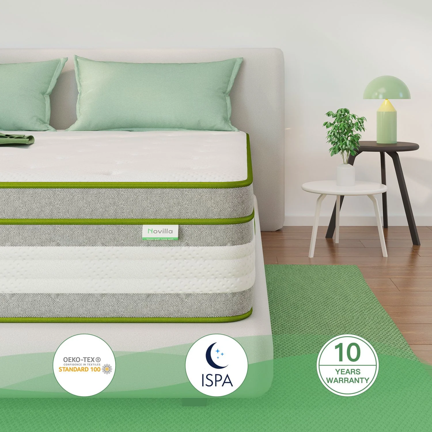 Novilla Vitality 12 Adult Gel Memory Foam Hybrid Mattress in a Box, Full Size