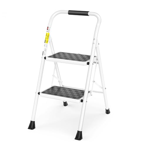 HBTower 2 Step Ladder, 2 Step Stool for Adults