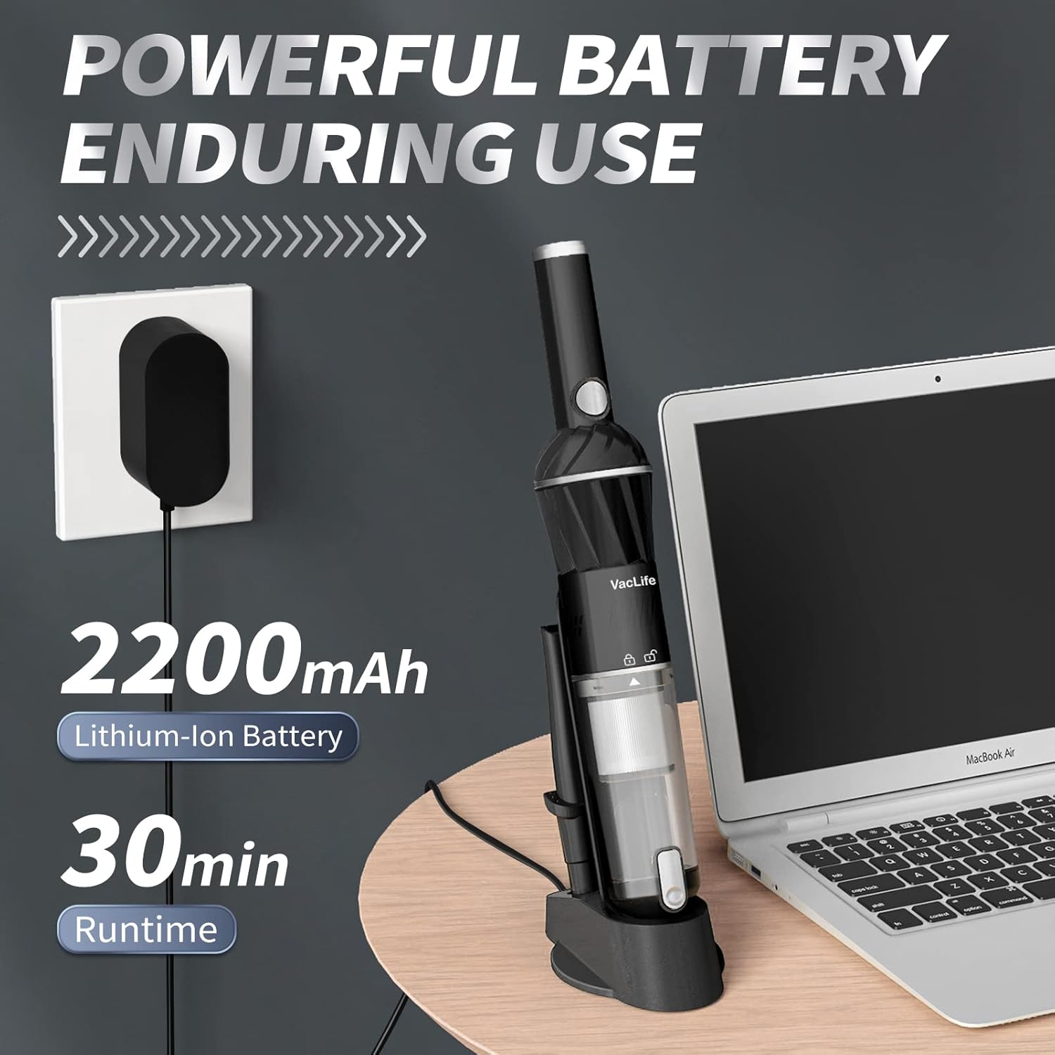 VacLifePRO Handheld Vacuum - Portable Car Vacuum, Fast-Charging Handheld Vacuum Cordless for Home, Office and Car