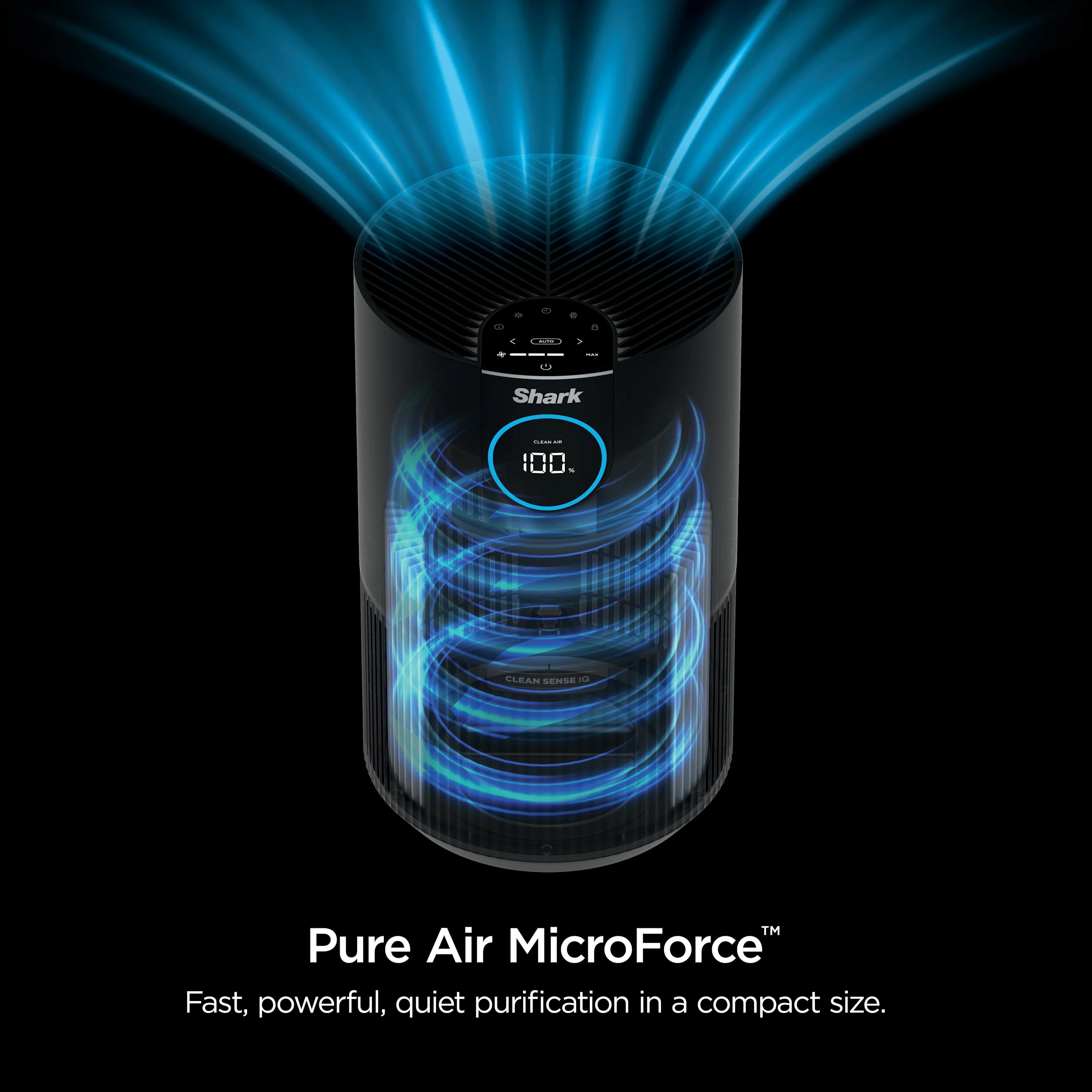 Shark Air Purifier with Nanoseal HEPA, Cleansense IQ, Odor Lock, Cleans up to 500 Sq. Ft, Charcoal Grey, HP100