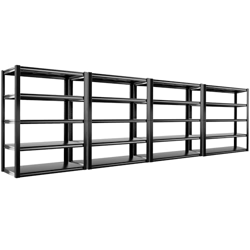 REIBII 48" W Garage Shelving 3000LBS Metal Shelving Heavy Duty Storage Shelves Adjustable Metal Shelf Industrial Pantry Shelves for Warehouse Garage