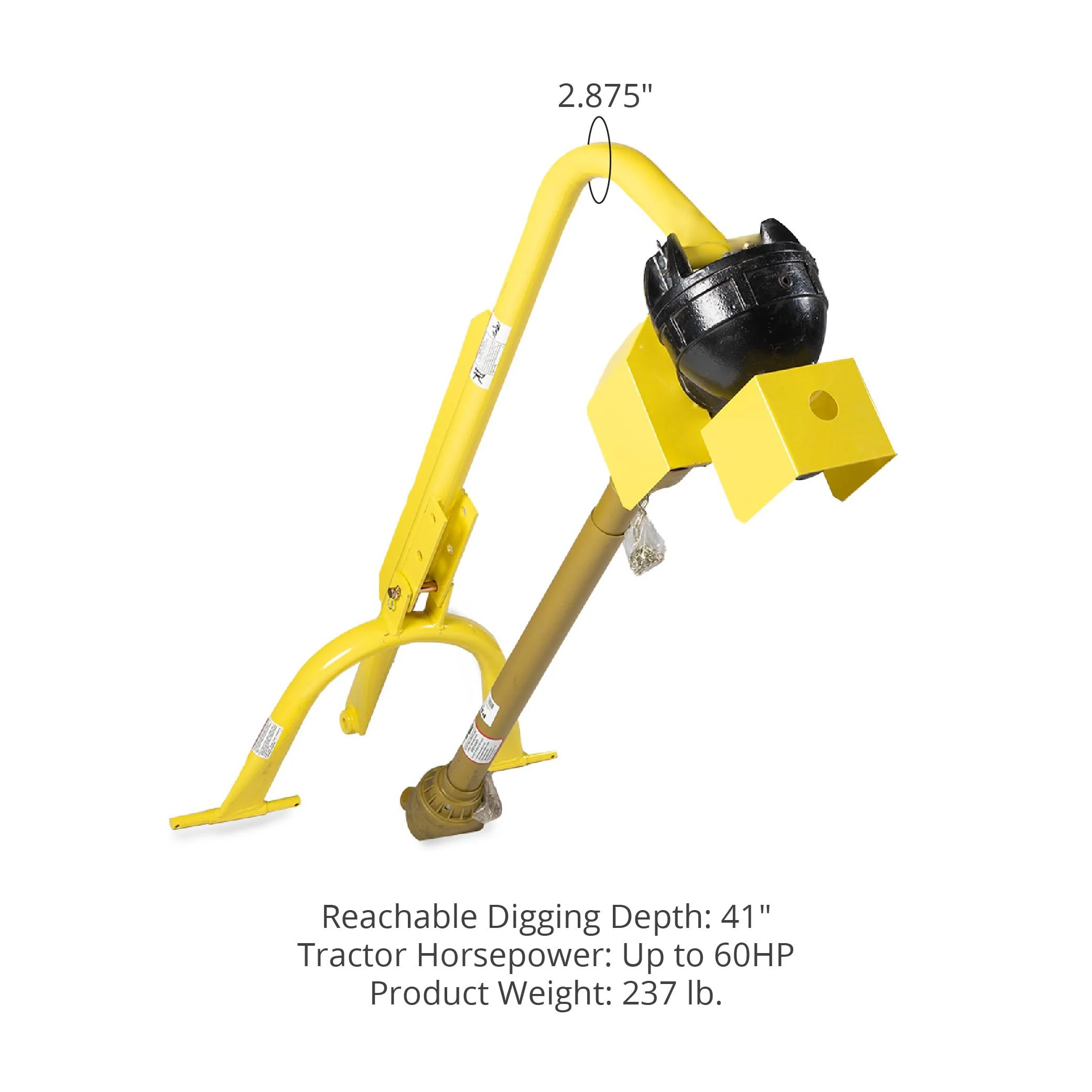 Titan Attachments 30 HP 3 Point Post Hole Digger with 12in Auger Attachment, PTO Powdered Digger, Compact Tractor Attachment for Fence Posts