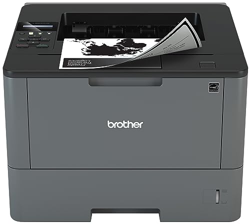Brother Monochrome Laser Printer, HL-L5200DW, Wireless Networking, Mobile Printing, Duplex Printing, Amazon Dash Replenishment Ready, Black, 2.3