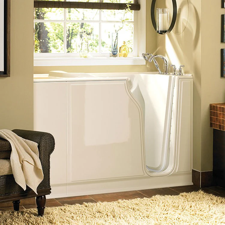 3052 Series 30"W x 52"L Gelcoat Walk-In Soaking Bathtub with Right-Hand Drain/Faucet
