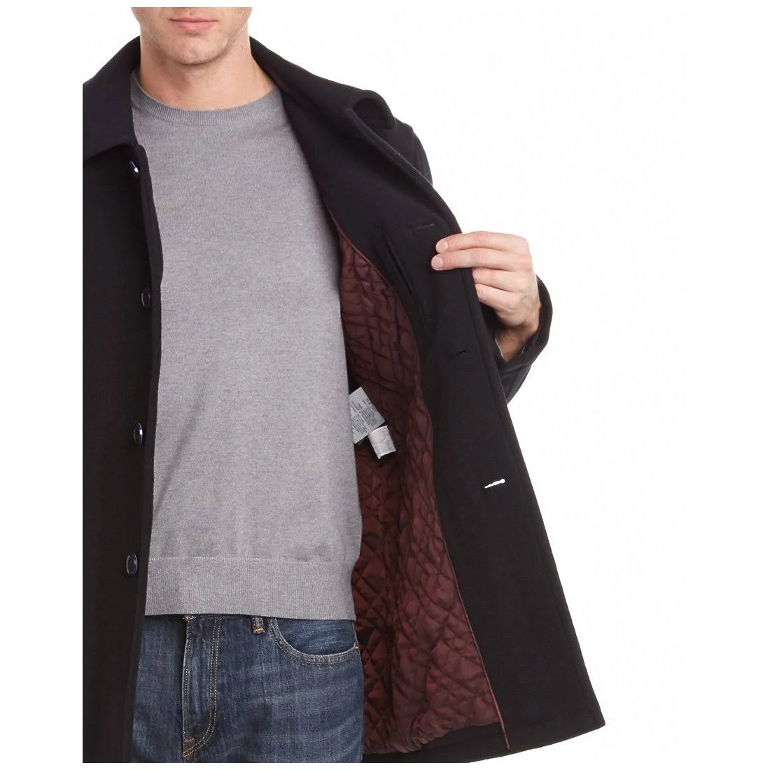 Cole Haan Wool-Blend Coat - Camel