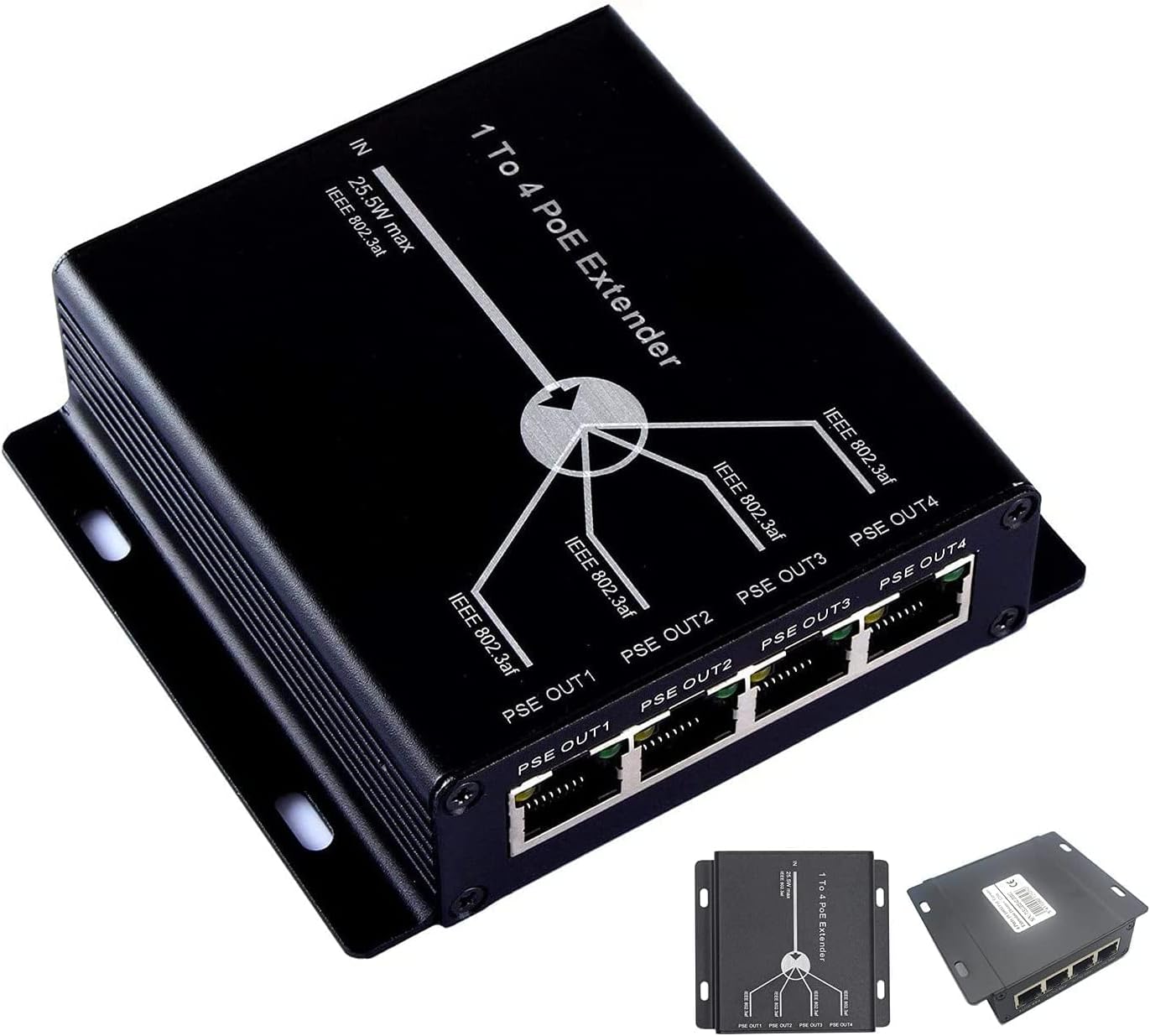 BeElion PoE Extender Ethernet Repeater 10/100Mbps