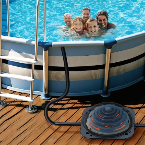 Curve Solar Pool Heater, Made for Above-Ground and Inground Pools, Includes Two Hoses & Clamps, Two Adapters