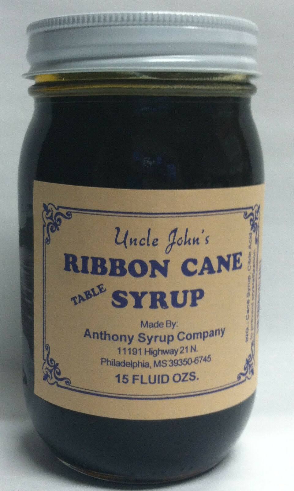 Uncle Johns Ribbon Cane Table Syrup and Sorghum Molasses Sampler Glass Pints