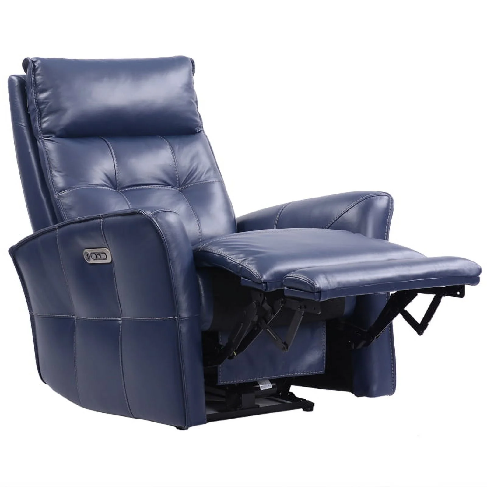 Bowery Hill Leather Zero Gravity Recliner in Verona Royal Blue