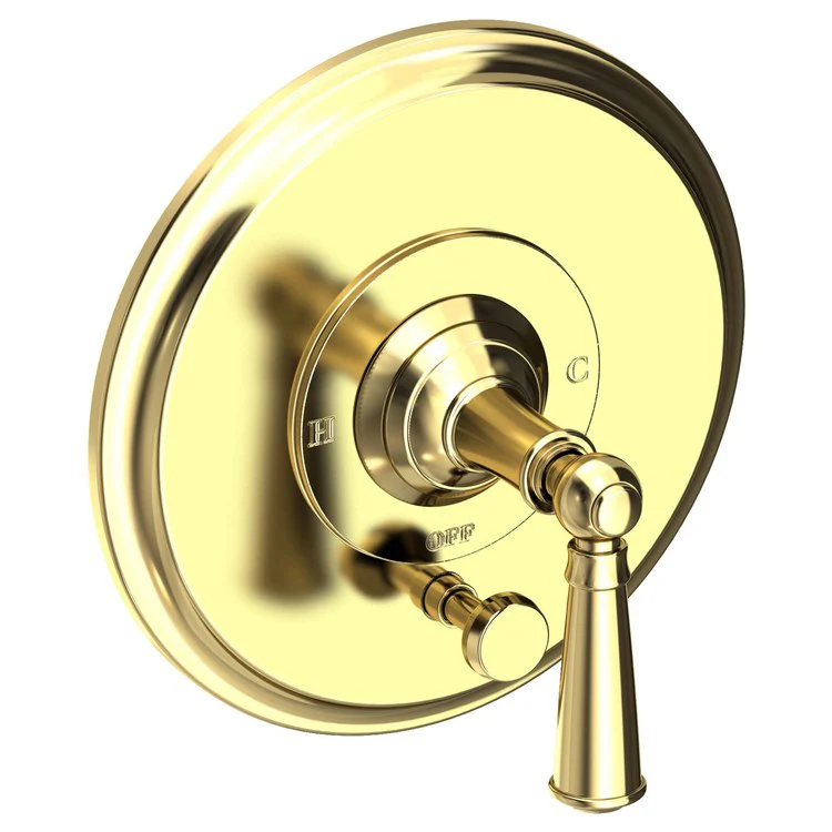 Aylesbury Pressure Balance Tub/Shower Valve Trim Only with Lever Handle - Polished Gold PVD