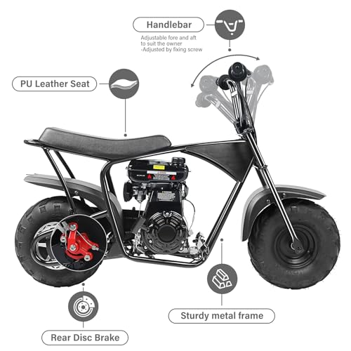 Oryxearth Mini Dirt Bike for Kids, 105CC 4-Stroke Kid Gas Powered Off-Road Pocket Pit Trail Motorcycle W/EPA Approved