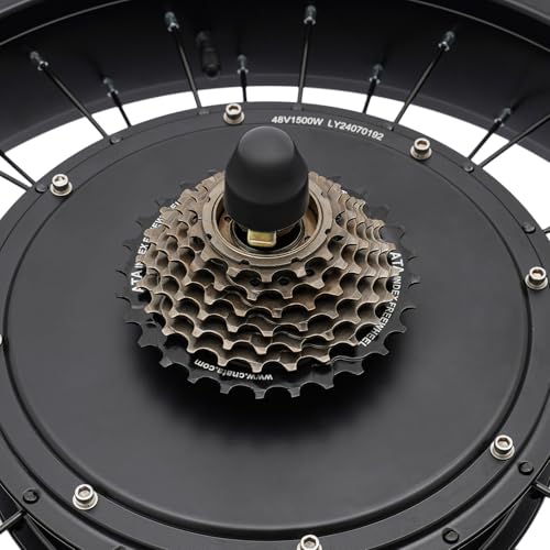Electric Bicycle Conversion Kit, 48V 1500W Ebike 20" Rear Hub Motor Wheel Kit with PAS Sensor & LCD Display