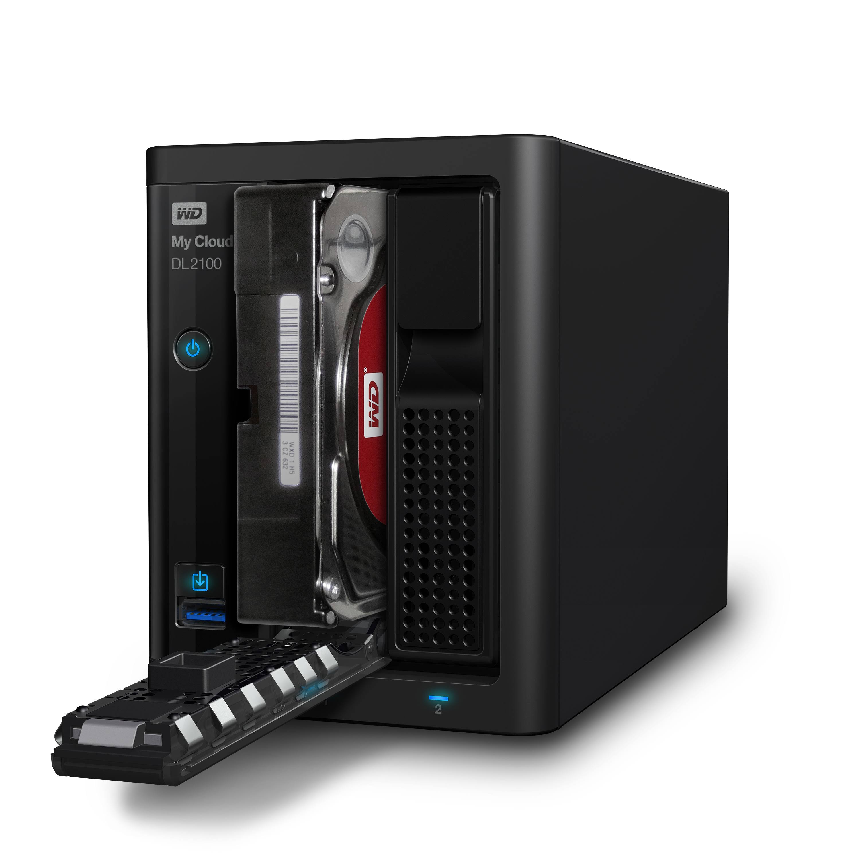 WD My Cloud DL2100 WDBBAZ0120JBK 2-Bay NAS Server - SATA 6Gb/s - 2 x 6 TB