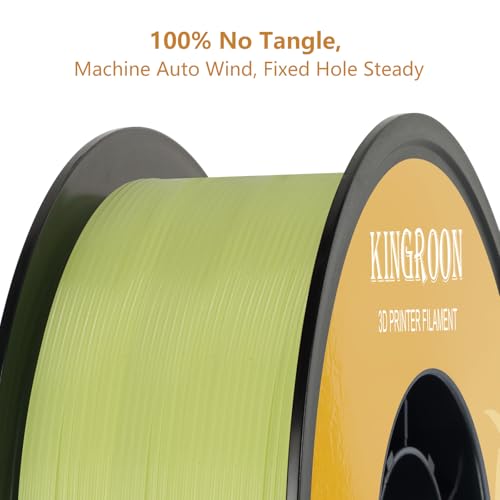 Kingroon Silk PLA Bundle 3D Printer Filament, Dimensional Accuracy +/- 0.03 mm, 10 kg Spool(22lbs)