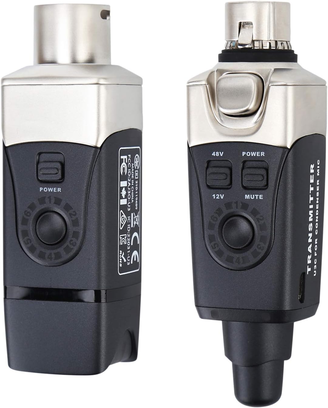 Xvive U3 Plug-on Microphone Wireless System Wireless XLR for Dynamic Microphone Audio Mixer, PA System and DSLR Camera