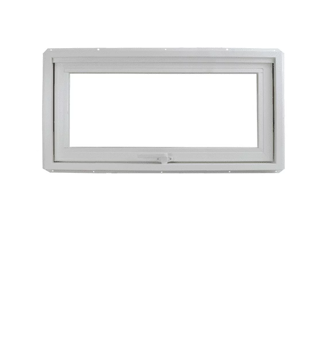 Shed Windows and More 36" x 12" Inward Opening Awning Window Tempered Low-E Glass White Vinyl Frame Casement Window