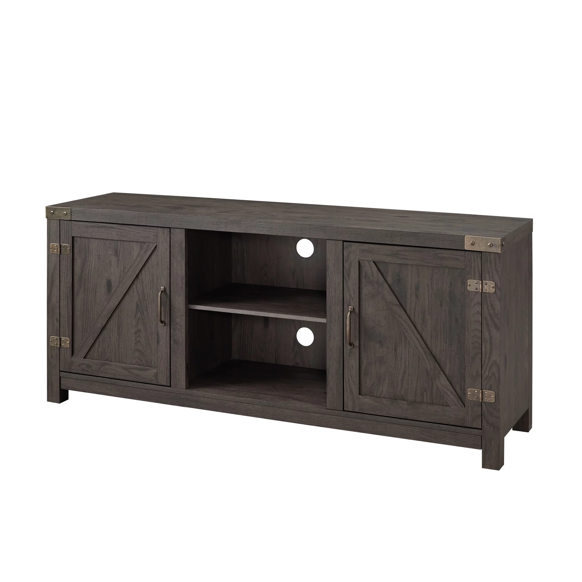 Walker Edison Modern Farmhouse Barn Door TV Stand for TVs up to 65, Grey Wash