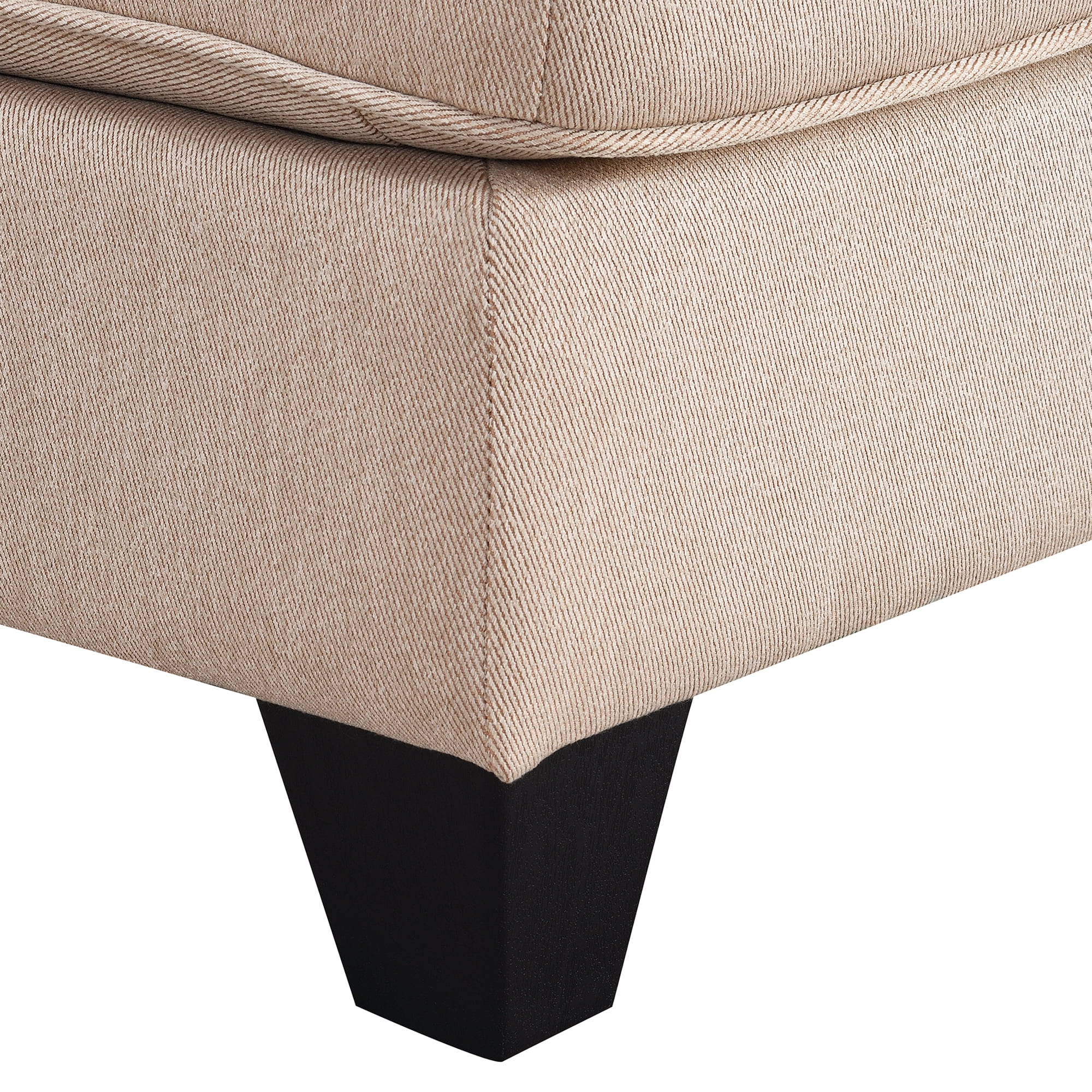 Modern L Shaped Sectional Sofa, 7 Seater Linen Modular Couch with Chaise Lounge and Convertible Ottoman for Living Room Office - Radiant Selections