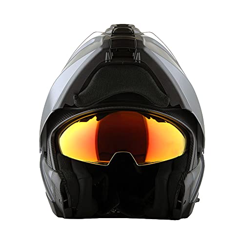 Martian Motorcycle Modular Full Face Helmet Flip up Dual Visor Sun Shield: HG362 Matt Black