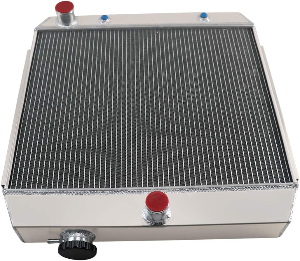 CoolingSky 4 Row All Aluminum Engine Radiator for 1955 1956 1957 GM Cars, Bel Air/Nomad /150/210 Models 4.3 4.6