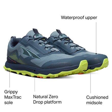 Altra Lone Peak All-Wthr Low 9 , Gray/Lime (Men&s)