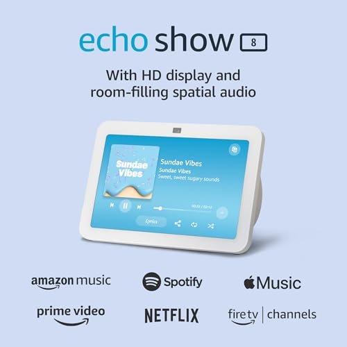 Amazon Echo Show 8 (newest model), With Spatial Audio, Smart Home Hub, and Alexa, Charcoal - Radiant Selections